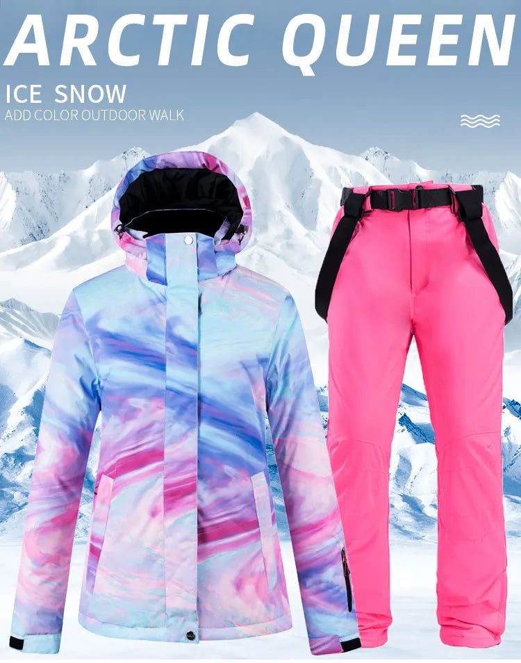 Artic Queen -30, Women Snow Wear Suit Sets, Snowboard Clothing