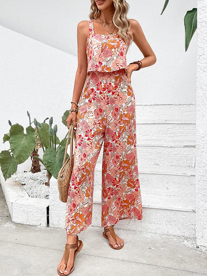 LOSSKY Elegant Floral Long Jumpsuit for Women