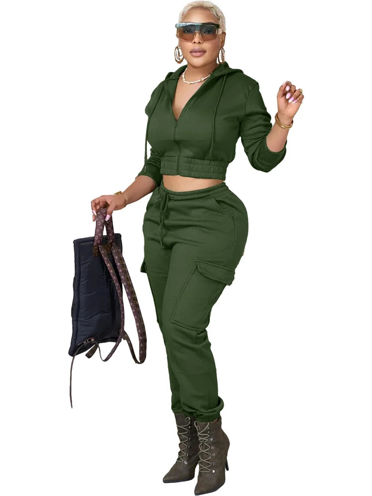 Wmstar Two Piece Outfits for Women Sport Suit Matching Tracksuit Casual Top and Pants Sets