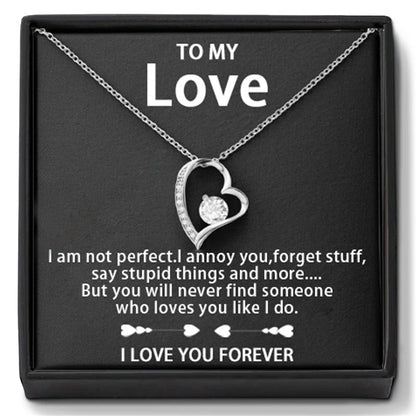 To My Love Gold or Silver Pendant Necklace Gift