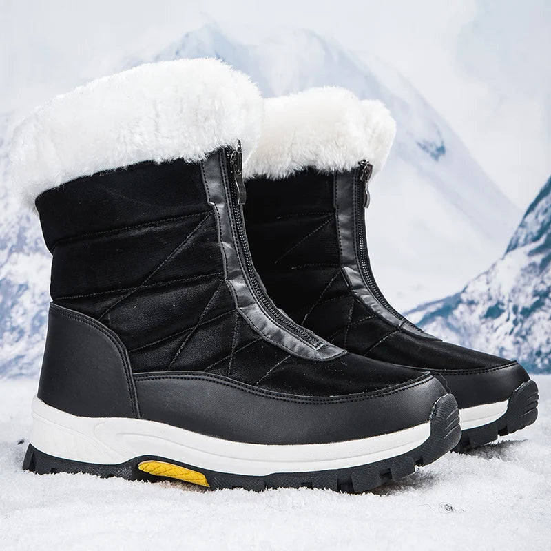 Thick Soled Waterproof Warm High Cut Snow Boots for Women