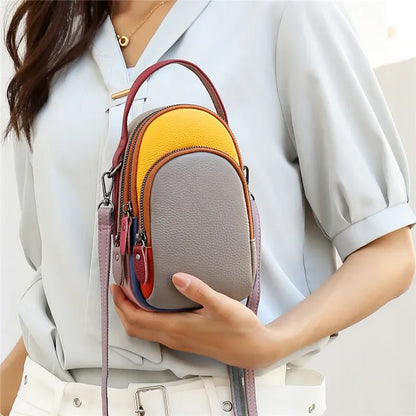 100% Genuine Leather Women Handbag Designer Mini Mobile phone bags and wallets Fashion Shoulder Bag Fashion Female Messenger Sac