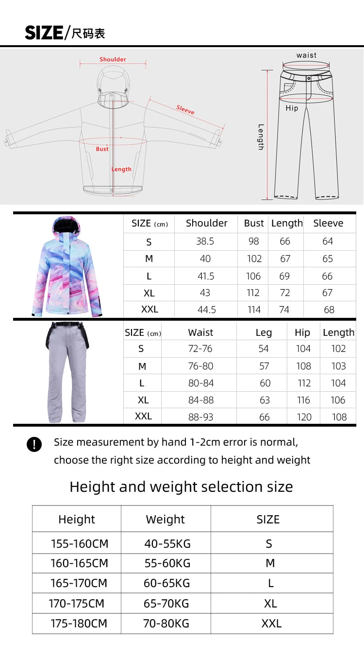 Artic Queen -30, Women Snow Wear Suit Sets, Snowboard Clothing