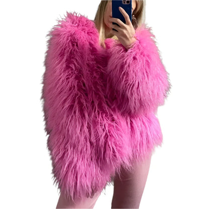 18 Colors Fun Flirty High Fashion Faux Fur Coat and Jackets