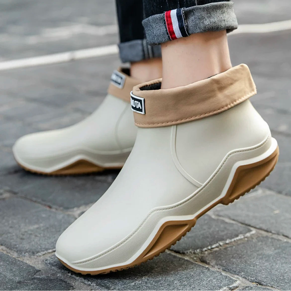 Waterproof Shoes Rain Boots Men Anti-slip Wear-resistant