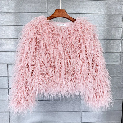 18 Colors Fun Flirty High Fashion Faux Fur Coat and Jackets