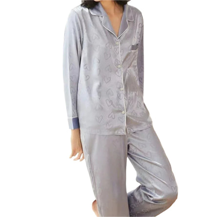 Casual comfort Silky smoothe 2 Piece Button-up Pajama Sleepwear Set for Women