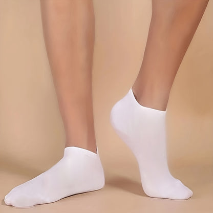 20/40 Pairs Solid Ankle Socks, Soft & Lightweight All-match Unisex Socks, Women's Stockings & Hosiery