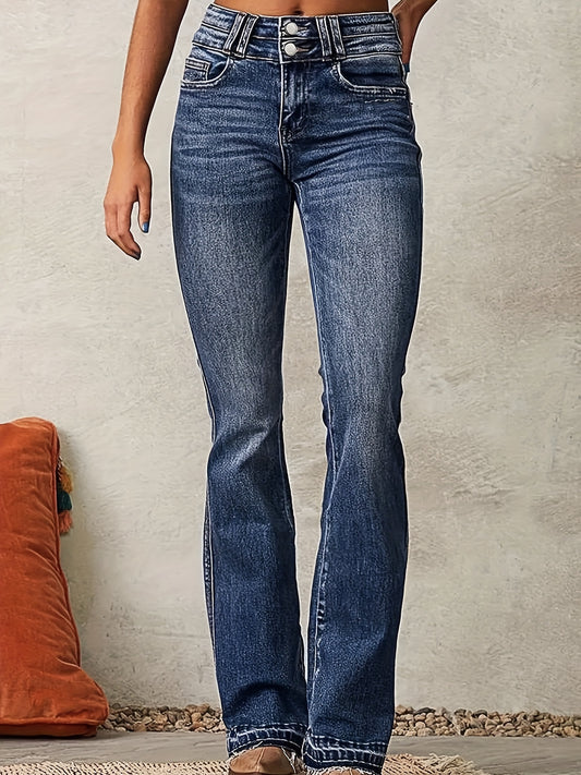 Women's High Stretch Slim Fit Flare Leg Jeans