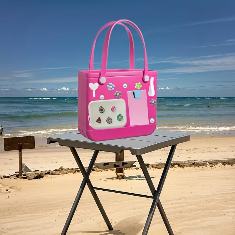 1Pc Medium-sized Beach Tote, Washable And Long-lasting, Great For Beach, Boat, Or Pool Use (accessories Not Included)